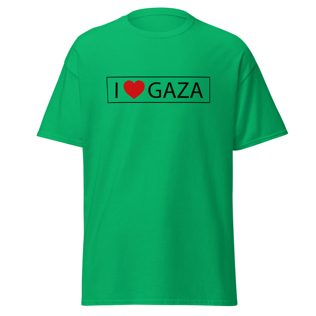 Men’s Classic Tee - I Love Gaza, Irish Green