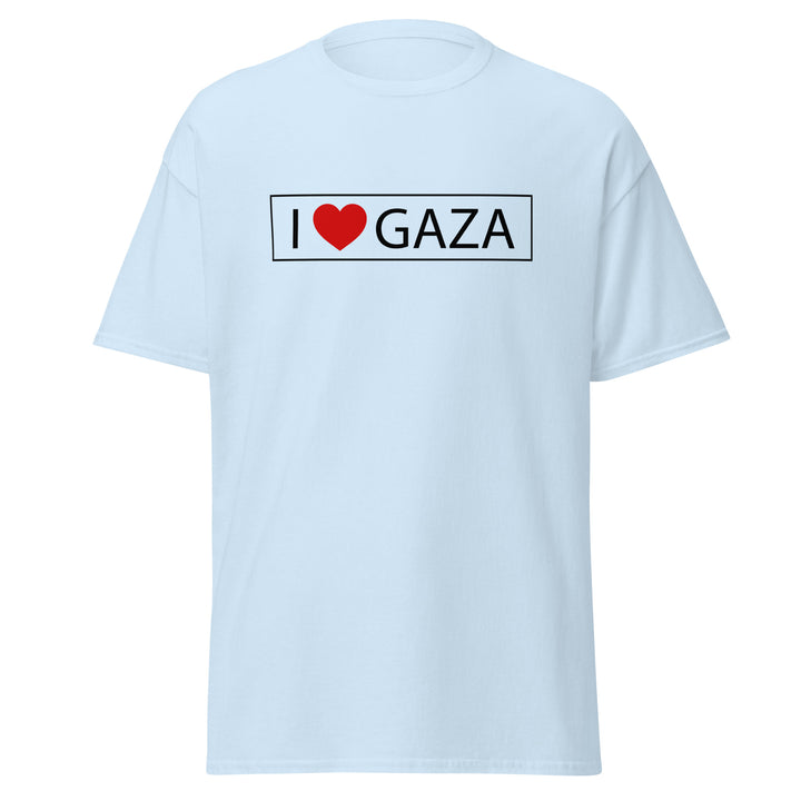 Men’s Classic Tee - I Love Gaza, Light Blue