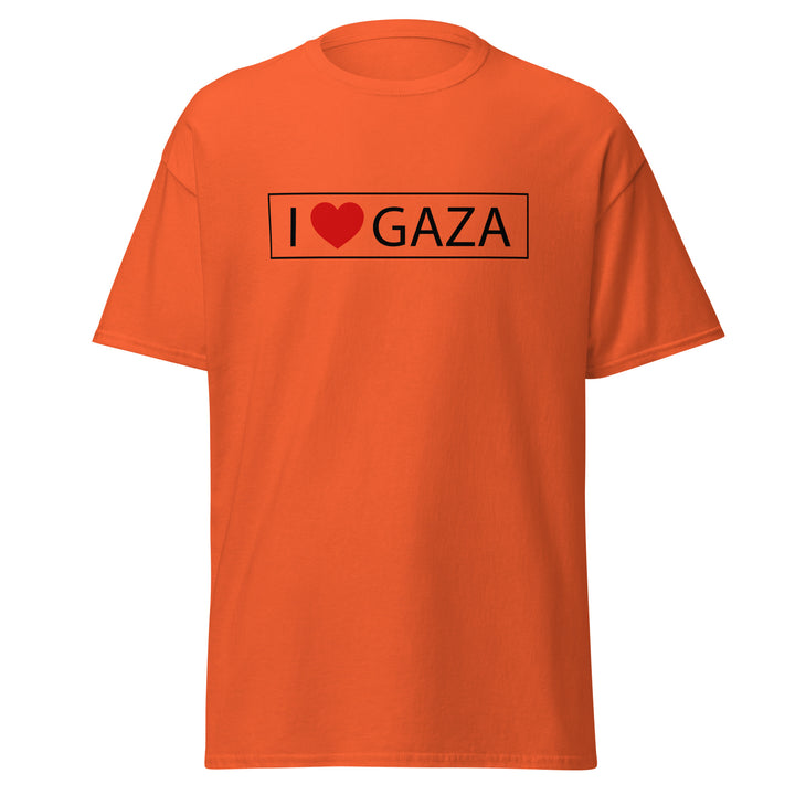 Men’s Classic Tee - I Love Gaza, Orange