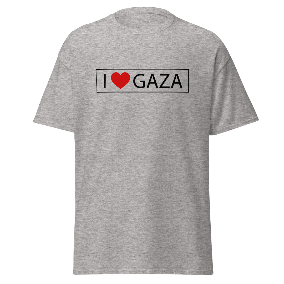 Men’s Classic Tee - I Love Gaza, Sport Grey