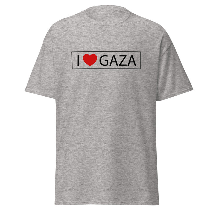 Men’s Classic Tee - I Love Gaza, Sport Grey