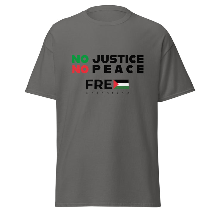 Men’s Classic Tee - No Justice No Peace, Charcoal