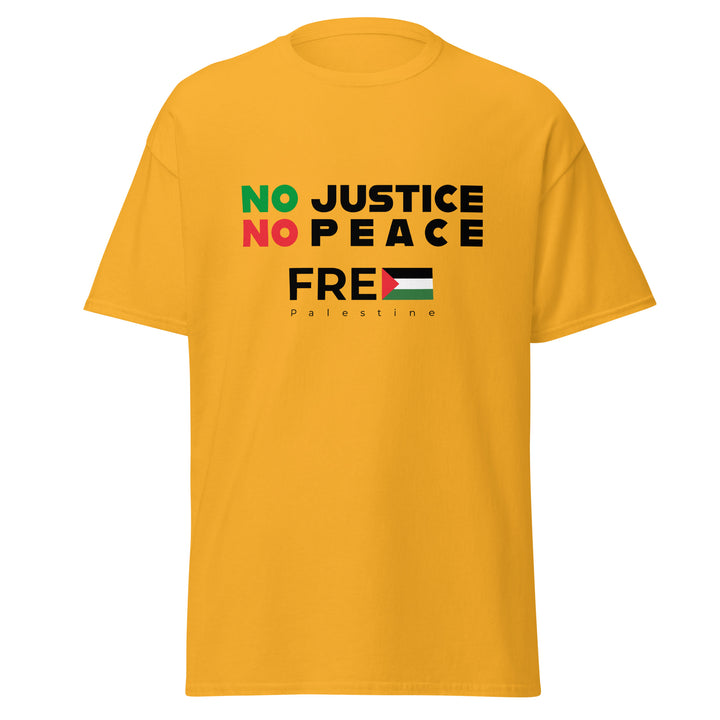 Men’s Classic Tee - No Justice No Peace, Gold