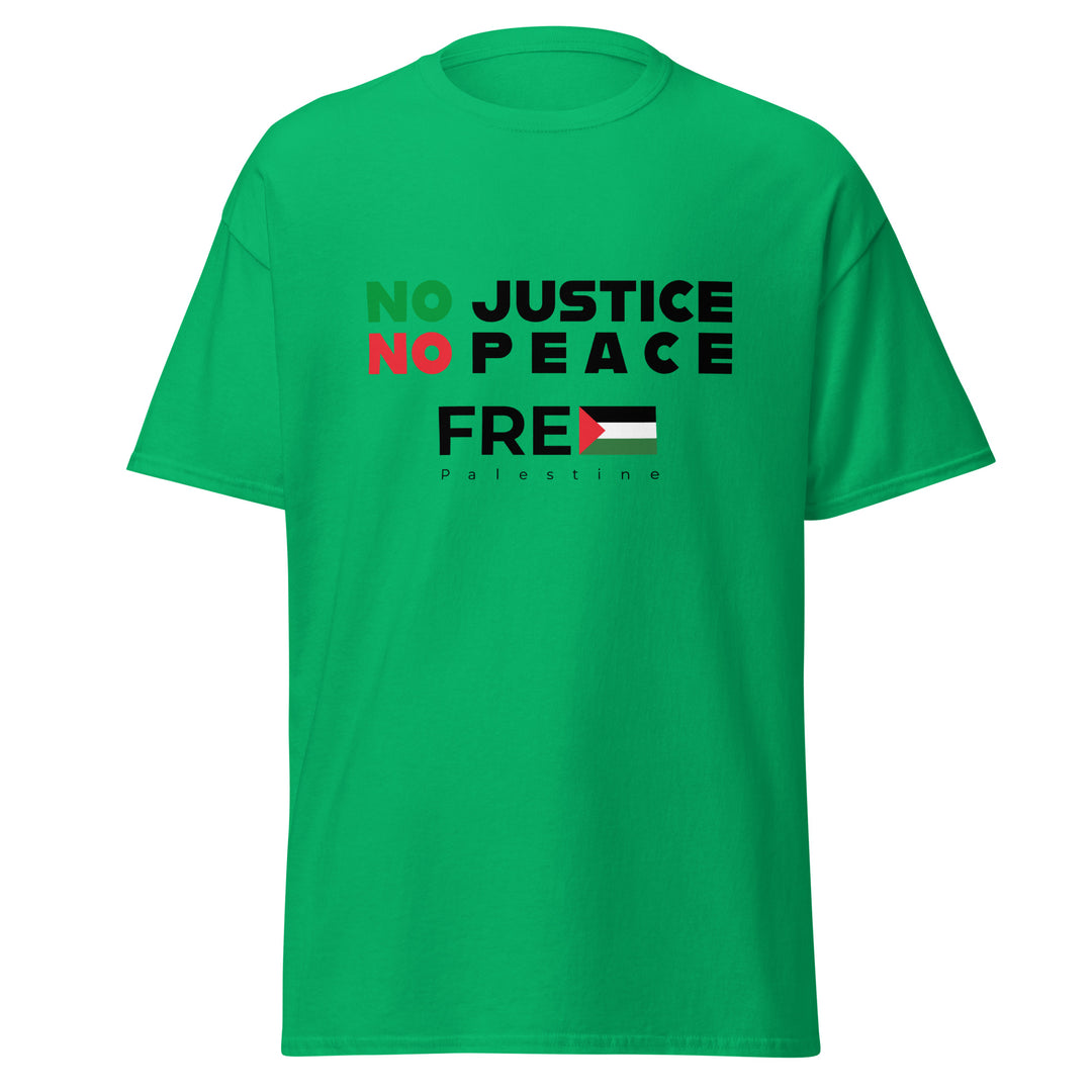 Men’s Classic Tee - No Justice No Peace, Irish Green