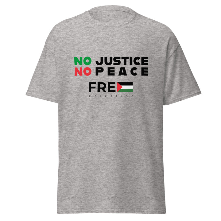 Men’s Classic Tee - No Justice No Peace, Sport Grey