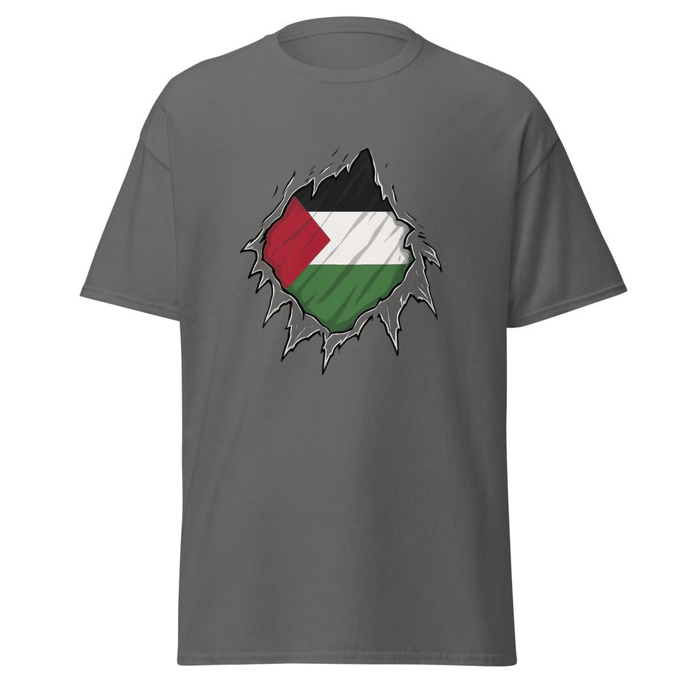 Men’s Classic Tee - Palestine Hero, Charcoal
