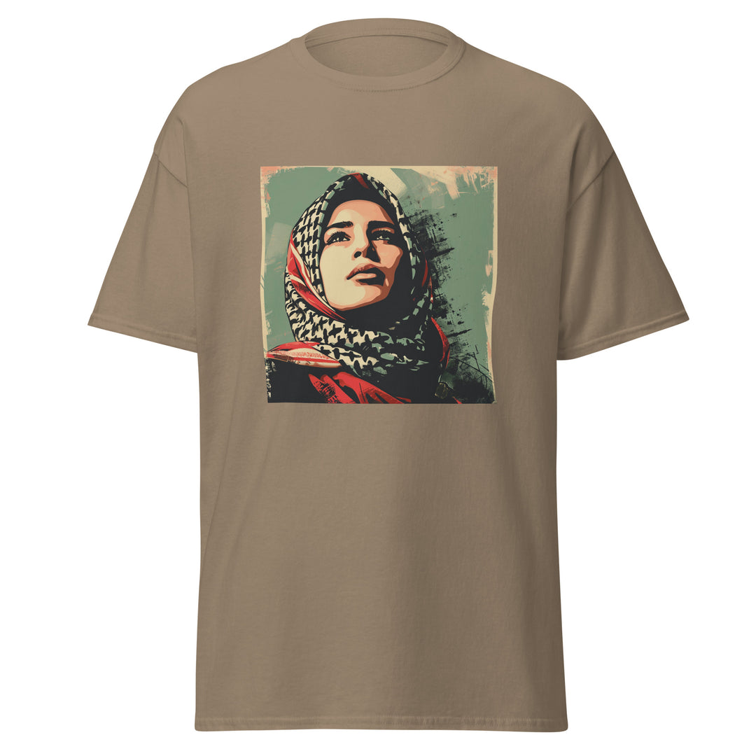 Men’s Classic Tee - Palestine Hope, Brown Savana