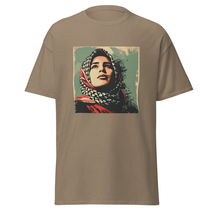 Men’s Classic Tee - Palestine Hope, Brown Savana