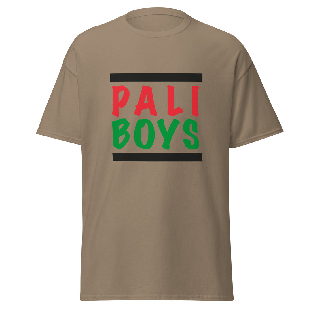 Men’s Classic Tee - Palestinian Boys, Brown Savana