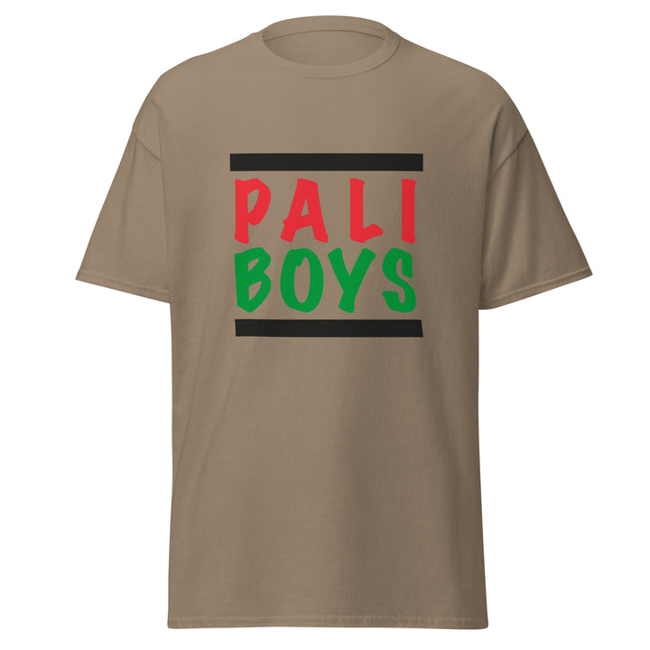 Men’s Classic Tee - Palestinian Boys, Brown Savana