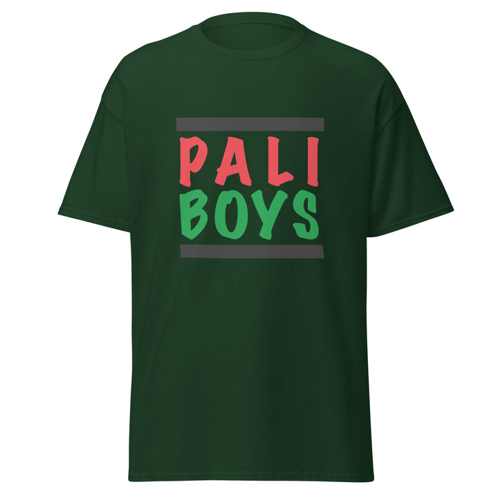 Men’s Classic Tee - Palestinian Boys, Forest Green
