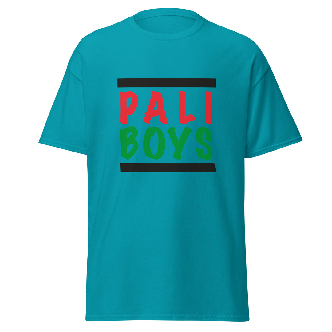 Men’s Classic Tee - Palestinian Boys, Tropical Blue