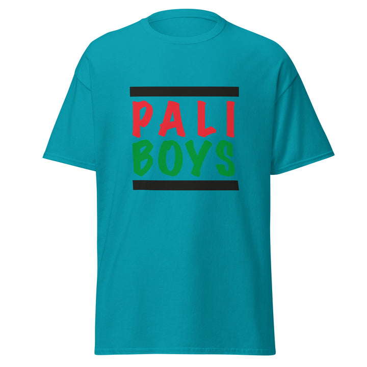 Men’s Classic Tee - Palestinian Boys, Tropical Blue
