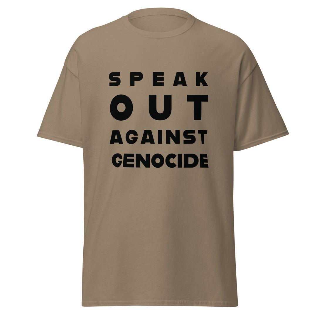 Men’s Classic Tee - Speak Against Genocide, Brown Savana