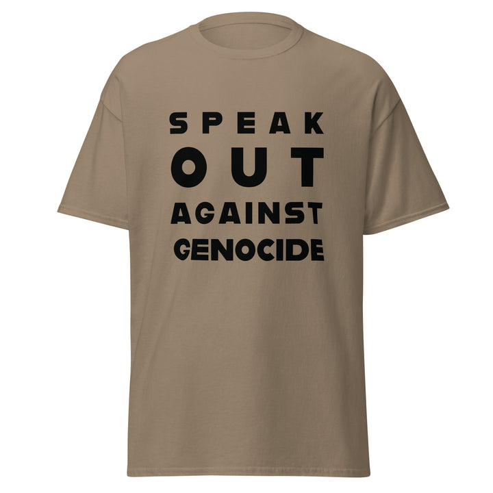 Men’s Classic Tee - Speak Against Genocide, Brown Savana