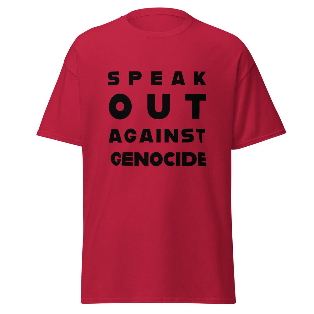 Men’s Classic Tee - Speak Against Genocide, Cardinal