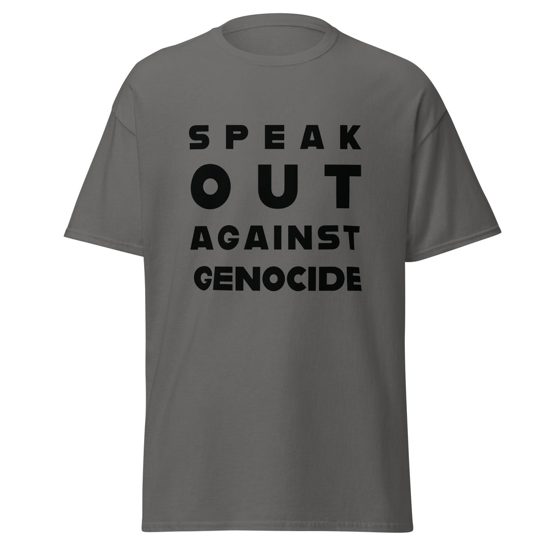 Men’s Classic Tee - Speak Against Genocide, Charcoal