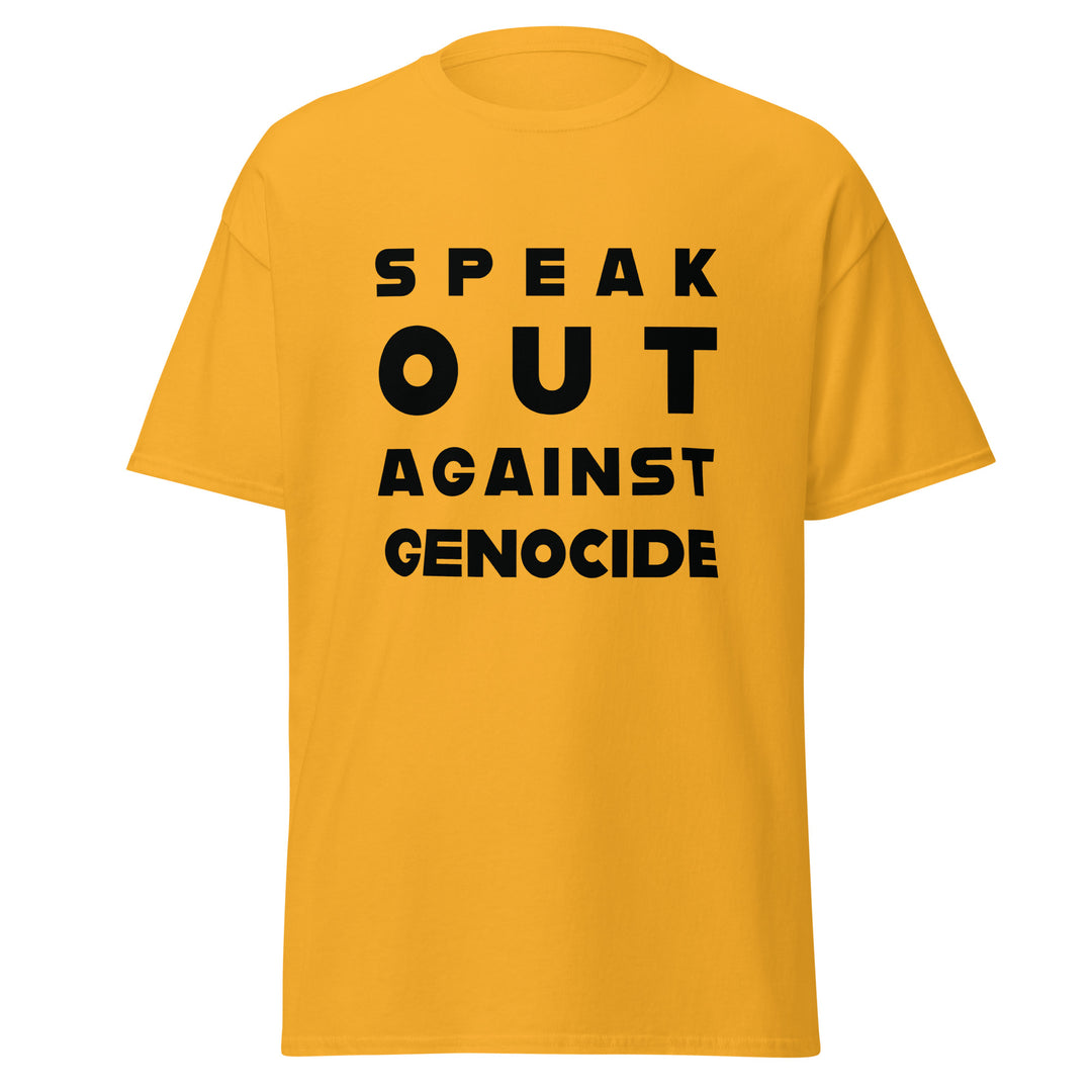Men’s Classic Tee - Speak Against Genocide, Gold