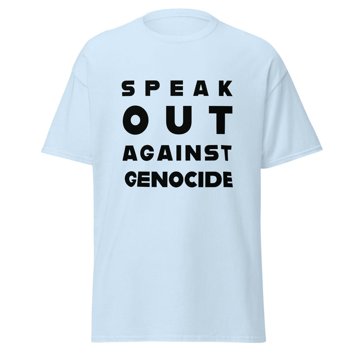Men’s Classic Tee - Speak Against Genocide, Light Blue