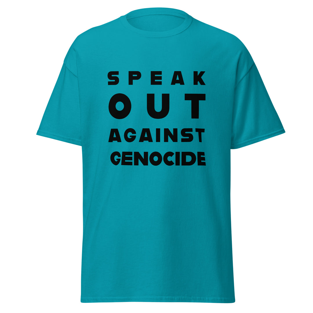 Men’s Classic Tee - Speak Against Genocide, Tropical Blue
