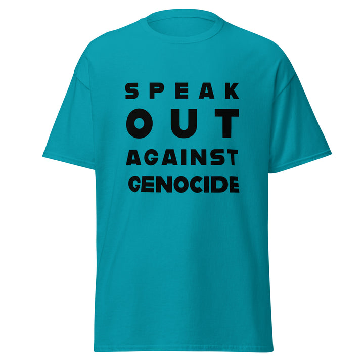 Men’s Classic Tee - Speak Against Genocide, Tropical Blue