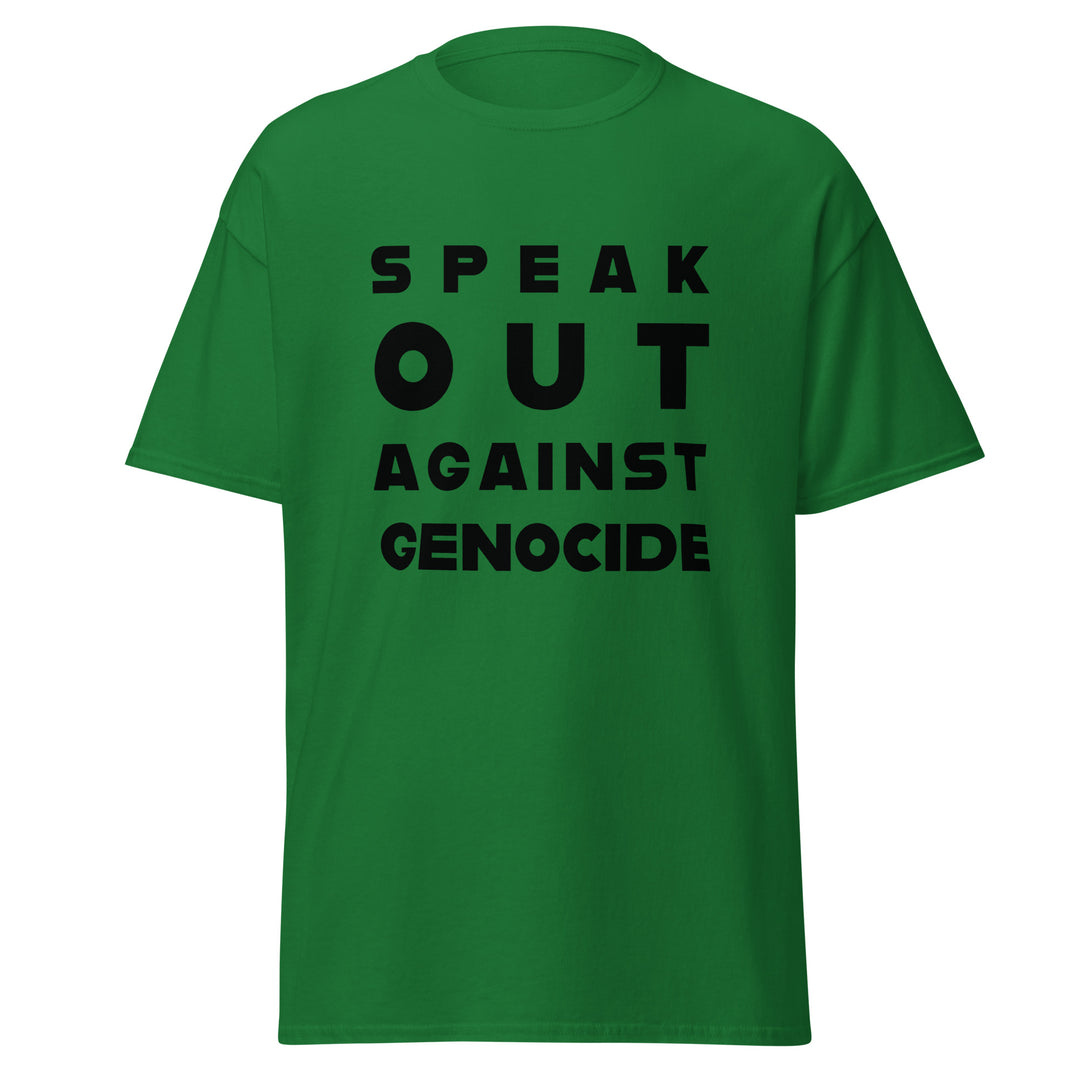 Men’s Classic Tee - Speak Against Genocide, Turf Green