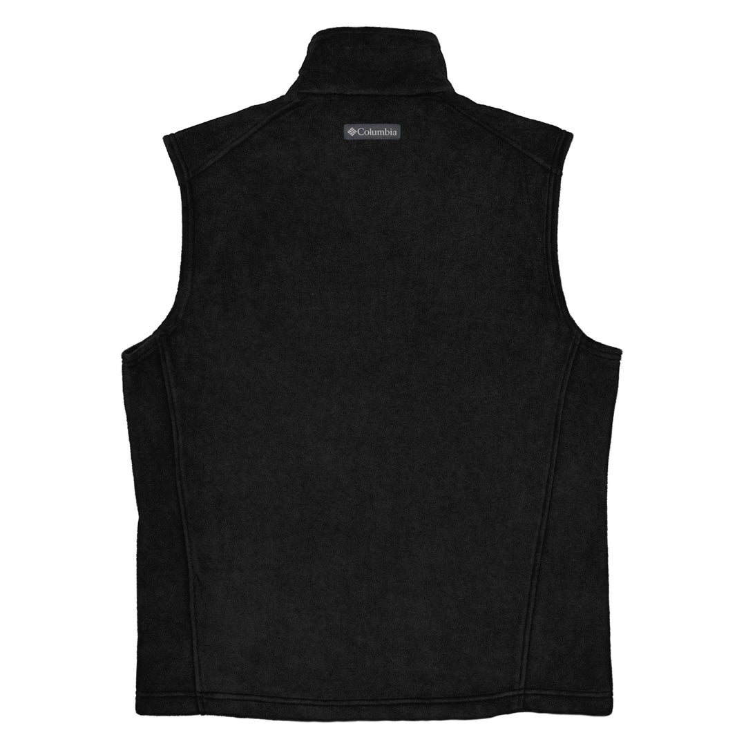 Men’s Columbia fleece vest - Palestine Flag, Mens Columbia Fleece Vest Black