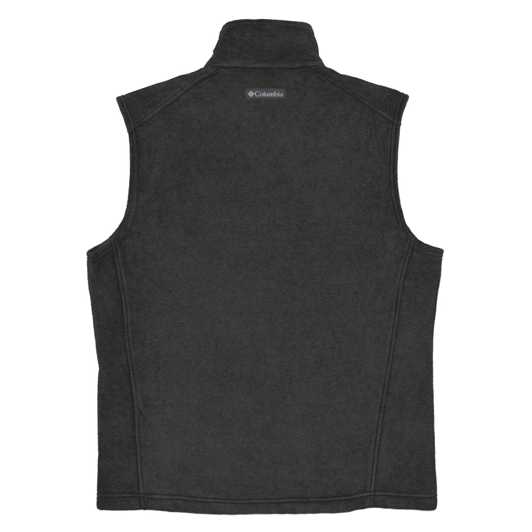 Men’s Columbia fleece vest - Palestine Flag, Mens Columbia Fleece Vest Charcoal Heather
