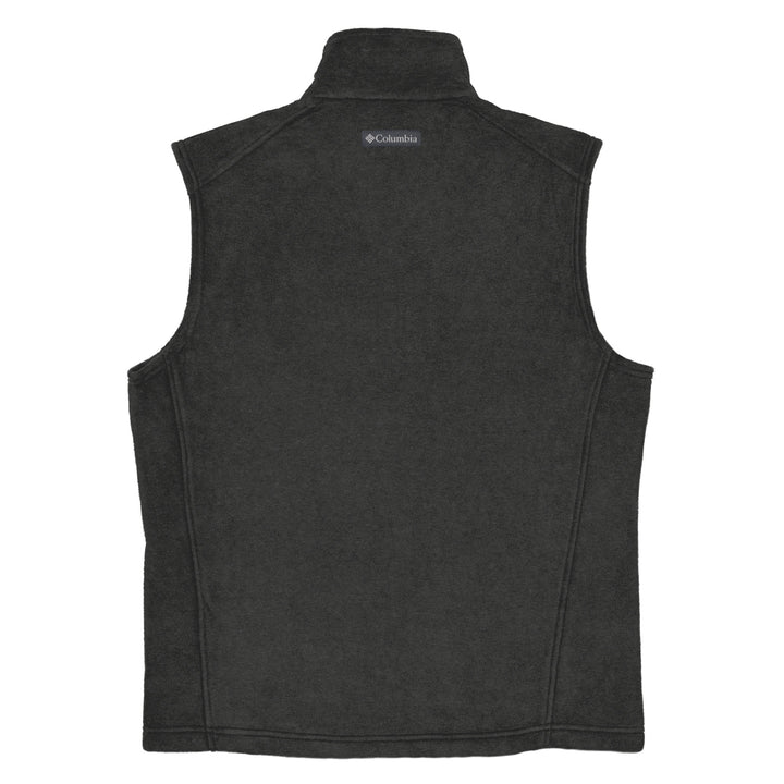 Men’s Columbia fleece vest - Palestine Flag, Mens Columbia Fleece Vest Charcoal Heather
