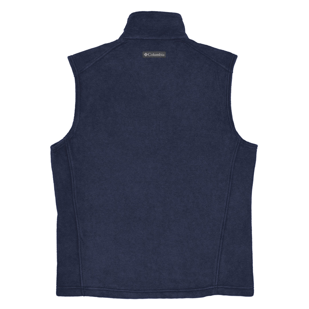 Men’s Columbia fleece vest - Palestine Flag, Mens Columbia Fleece Vest Collegiate Navy