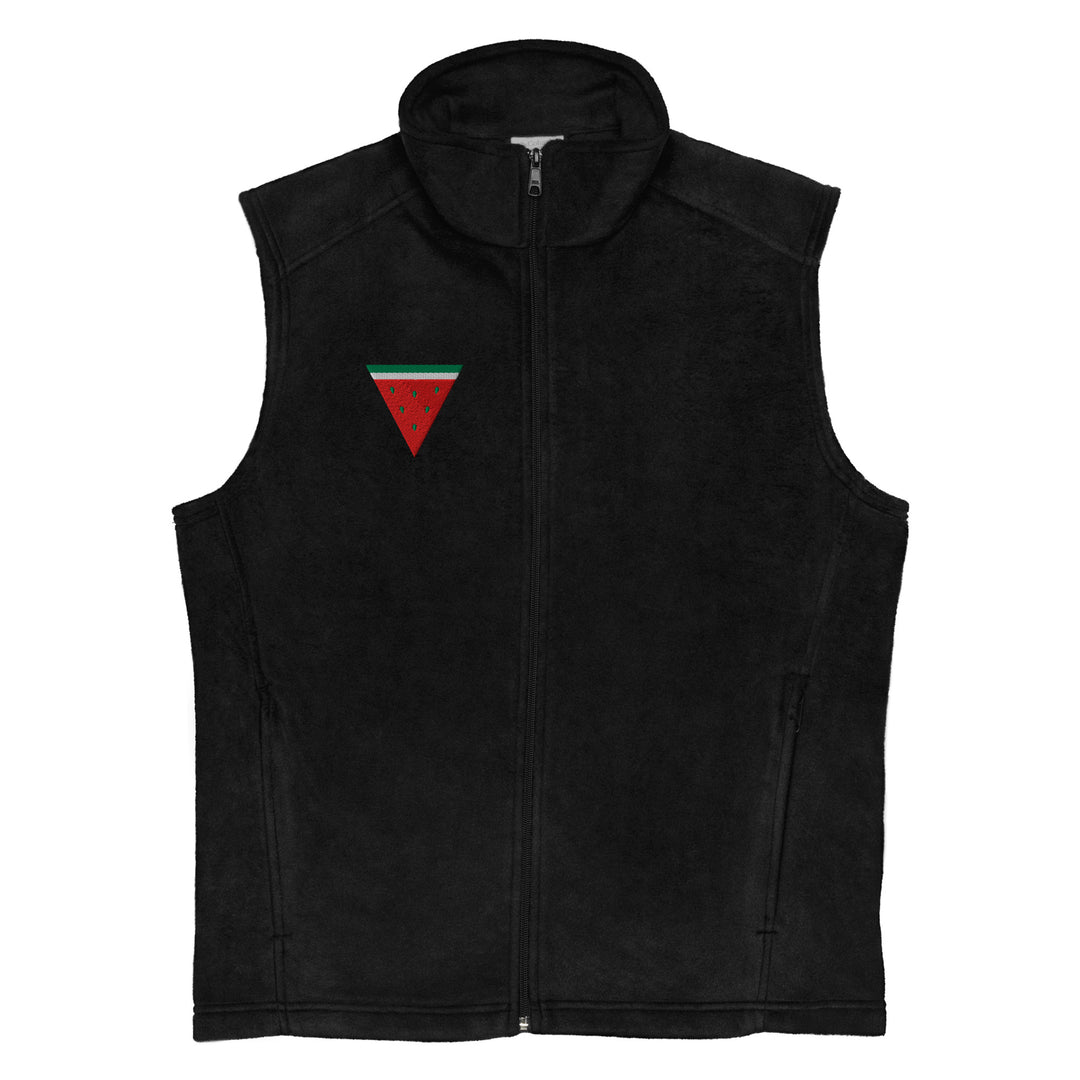 Men’s Columbia fleece vest - Triangle Watermelon, Mens Columbia Fleece Vest Black