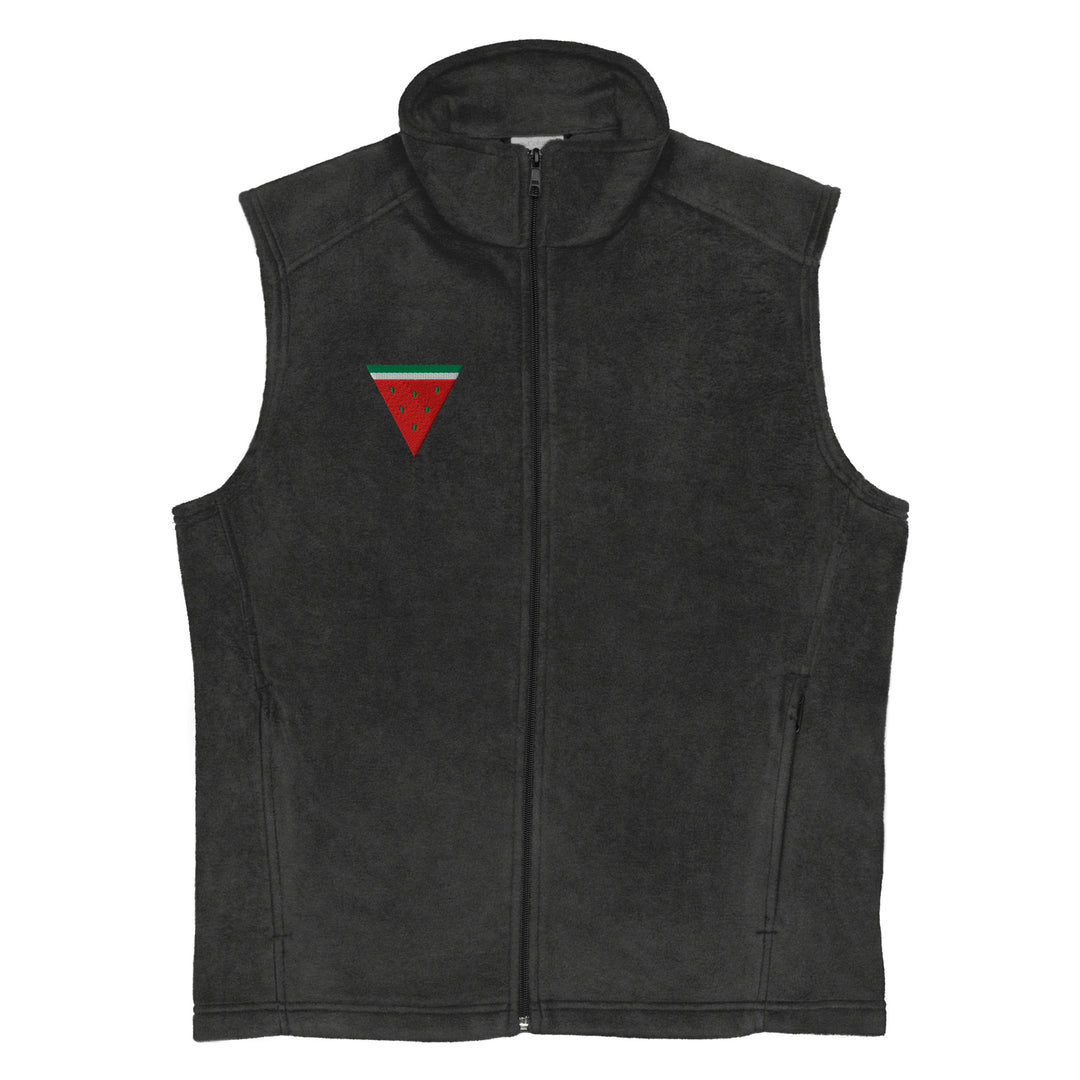 Men’s Columbia fleece vest - Triangle Watermelon, Mens Columbia Fleece Vest Charcoal Heather