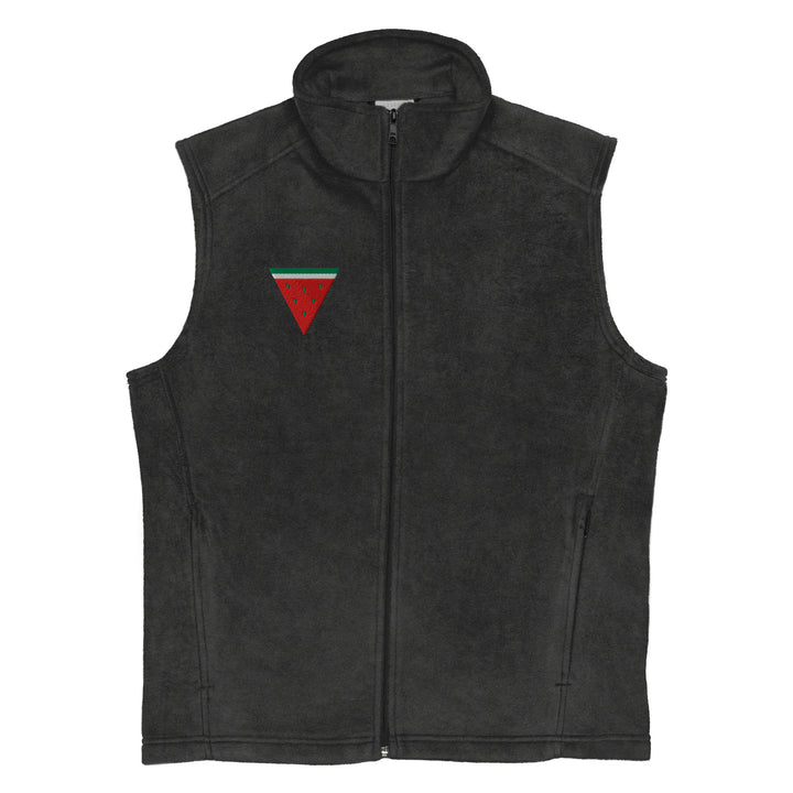 Men’s Columbia fleece vest - Triangle Watermelon, Mens Columbia Fleece Vest Charcoal Heather