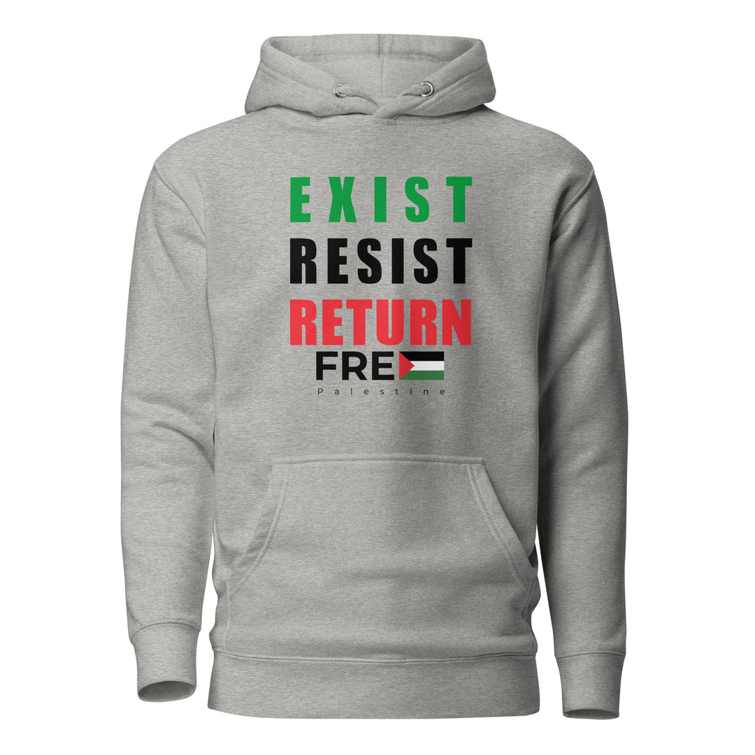 Men’s Hoodie - Exist. Resist. Return., Carbon Grey