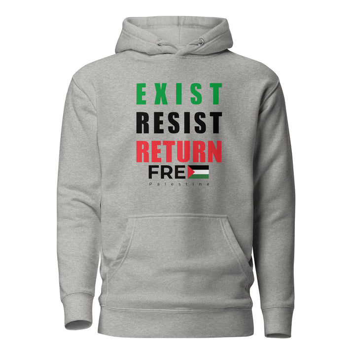 Men’s Hoodie - Exist. Resist. Return., Carbon Grey