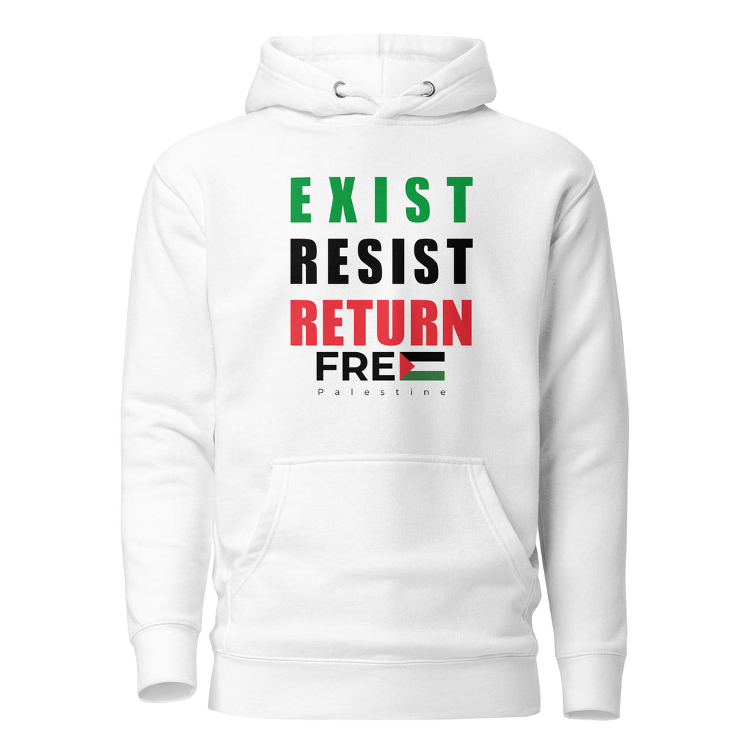 Men’s Hoodie - Exist. Resist. Return., White