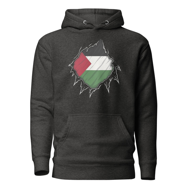 Men’s Hoodie - Palestine Hero, Charcoal Heather