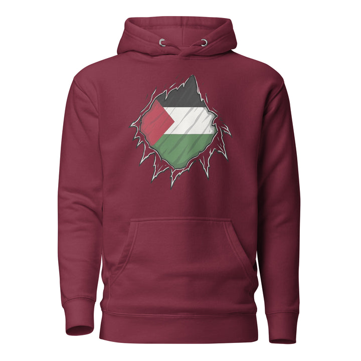Men’s Hoodie - Palestine Hero, Maroon