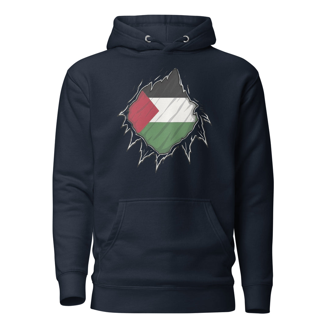 Men’s Hoodie - Palestine Hero, Navy Blazer