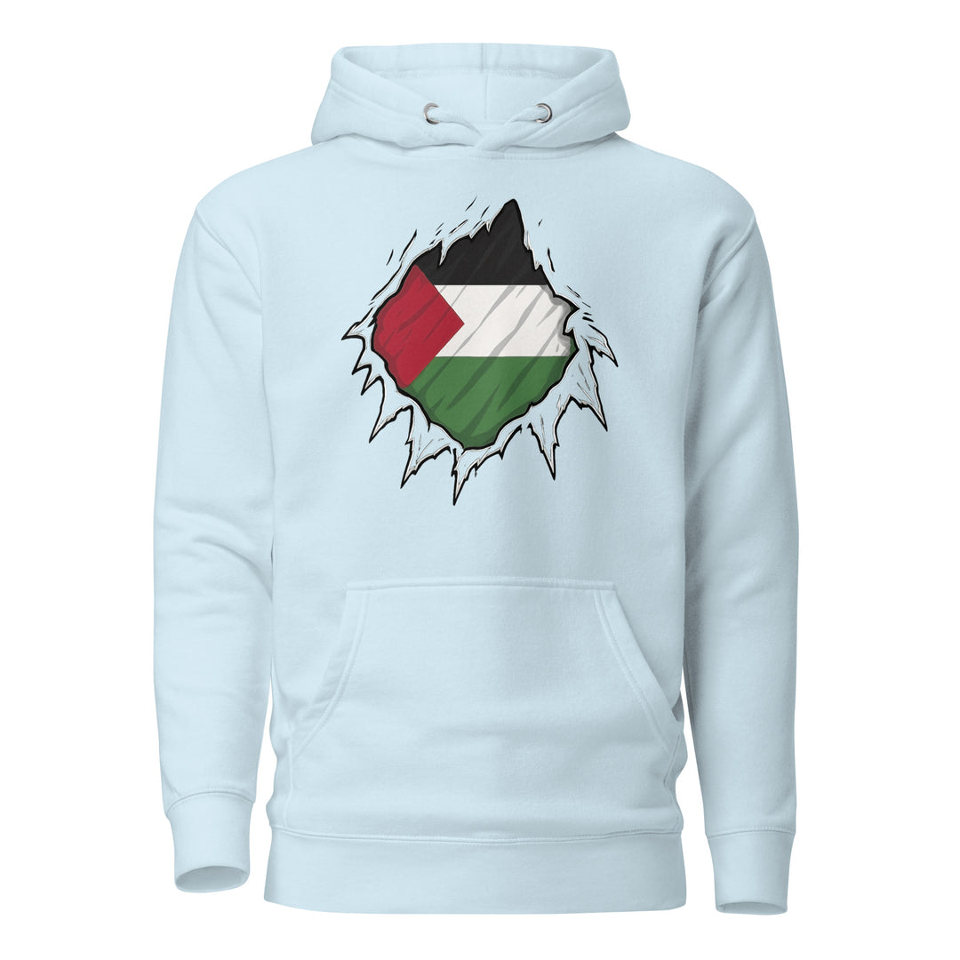 Men’s Hoodie - Palestine Hero, Sky Blue
