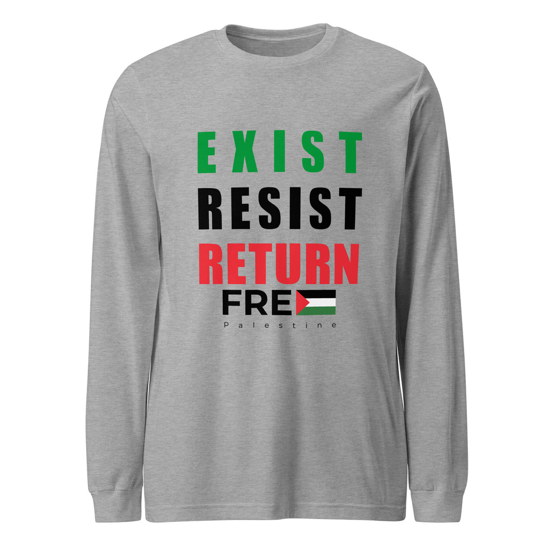 Men’s Long Sleeve Tee - Exist. Resist. Return., Heather