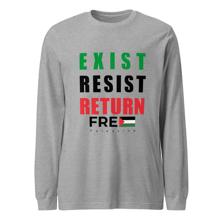 Men’s Long Sleeve Tee - Exist. Resist. Return., Heather
