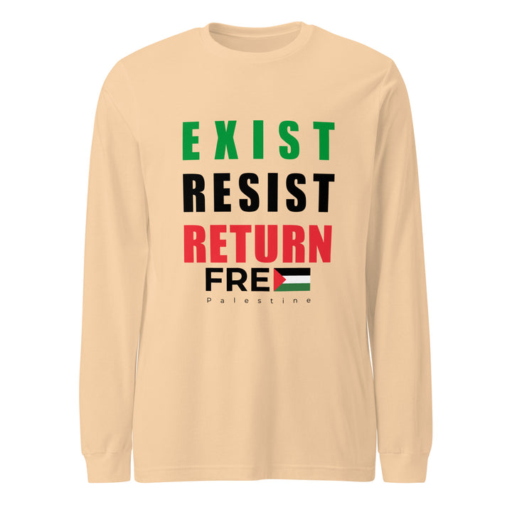 Men’s Long Sleeve Tee - Exist. Resist. Return., Sand Dune