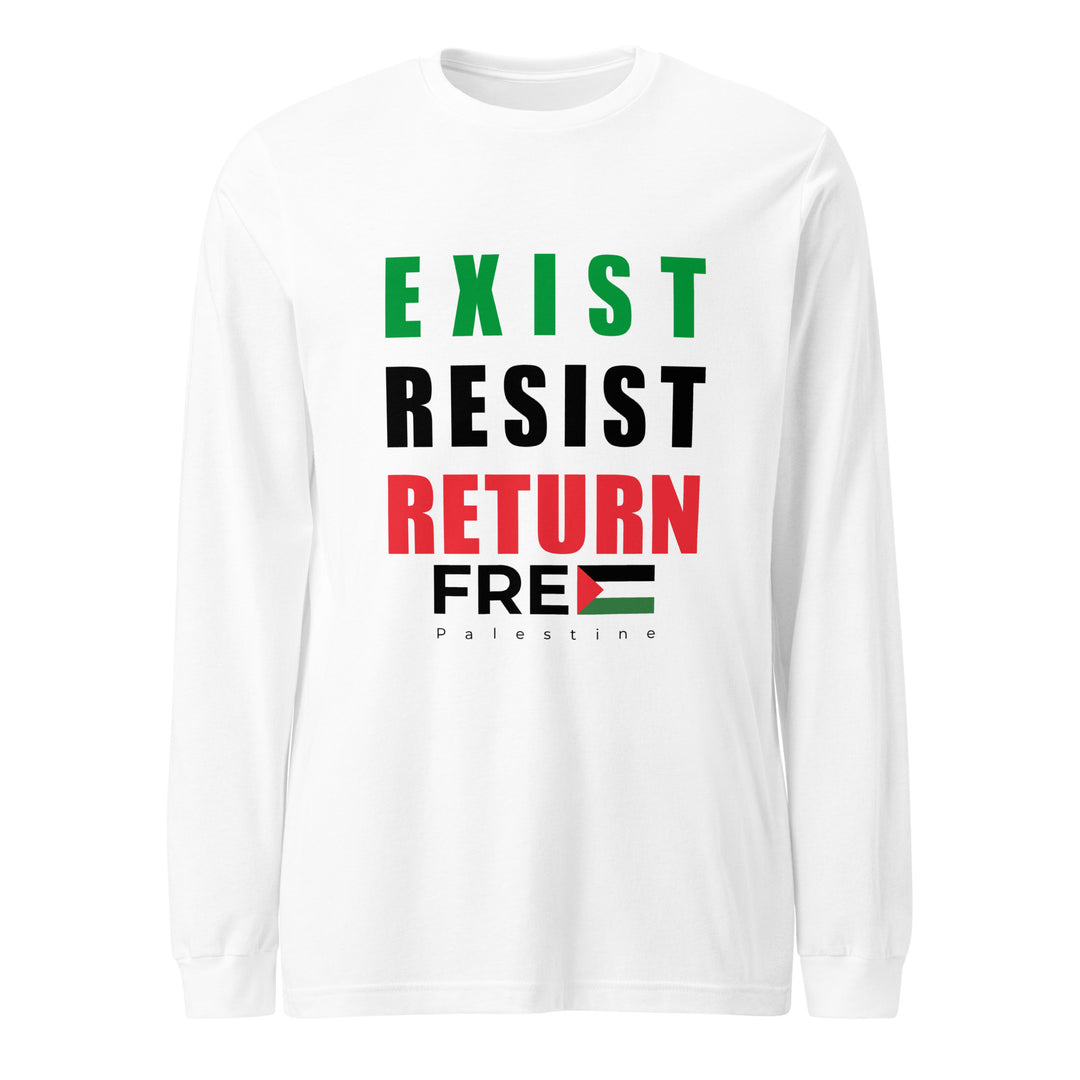 Men’s Long Sleeve Tee - Exist. Resist. Return., White