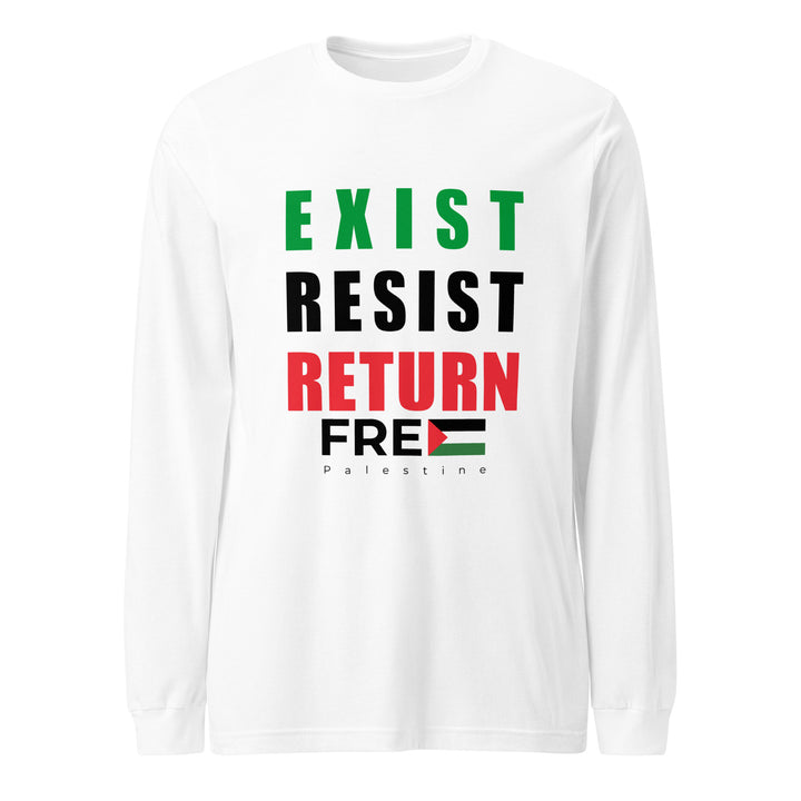 Men’s Long Sleeve Tee - Exist. Resist. Return., White