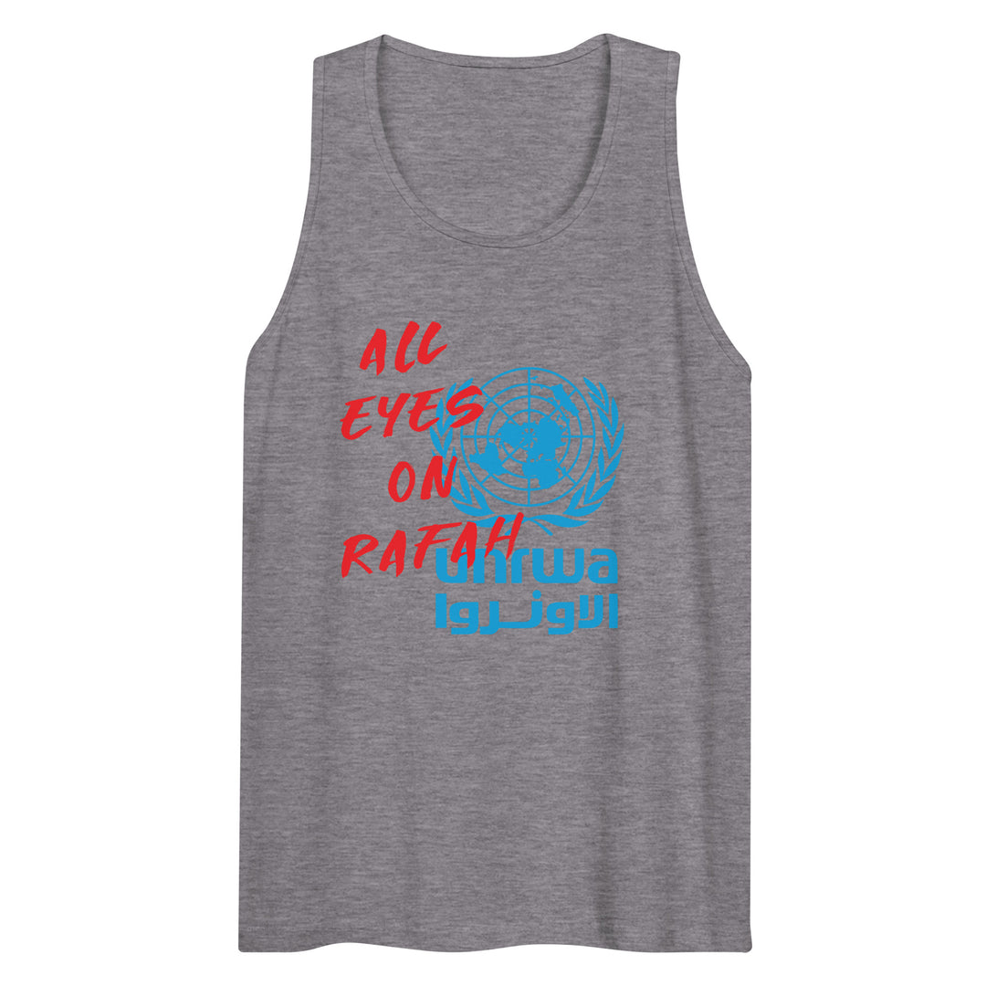 Men’s premium tank top - All Eyes on Rafah, Mens Premium Tank Top Athletic Heather