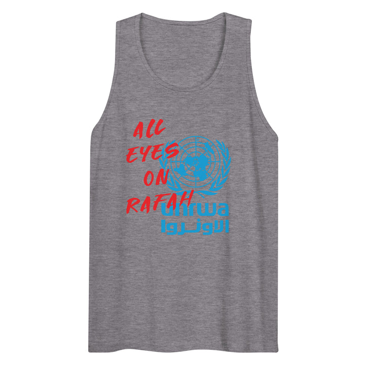 Men’s premium tank top - All Eyes on Rafah, Mens Premium Tank Top Athletic Heather