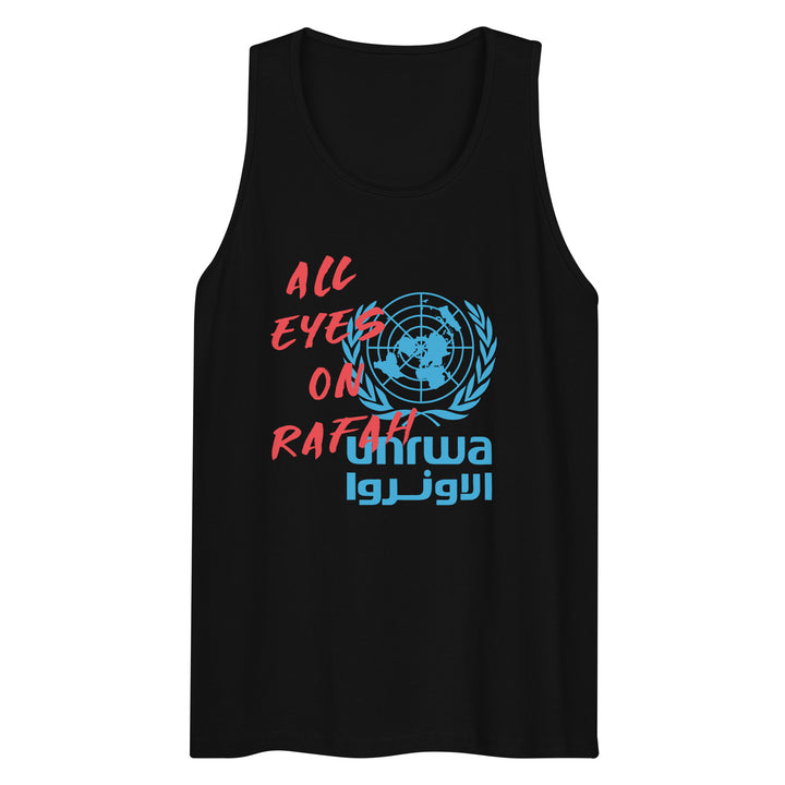 Men’s premium tank top - All Eyes on Rafah, Mens Premium Tank Top Black