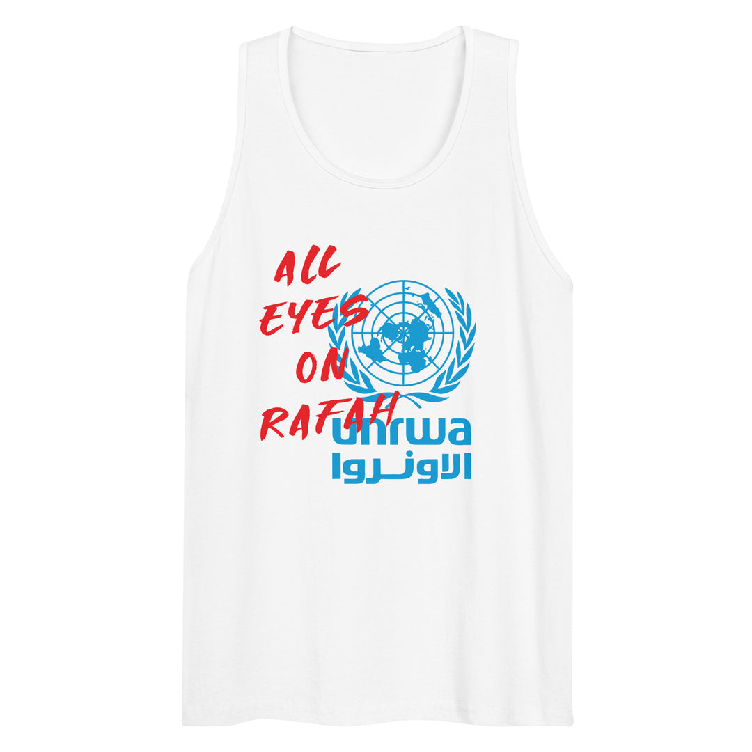 Men’s premium tank top - All Eyes on Rafah, Mens Premium Tank Top White