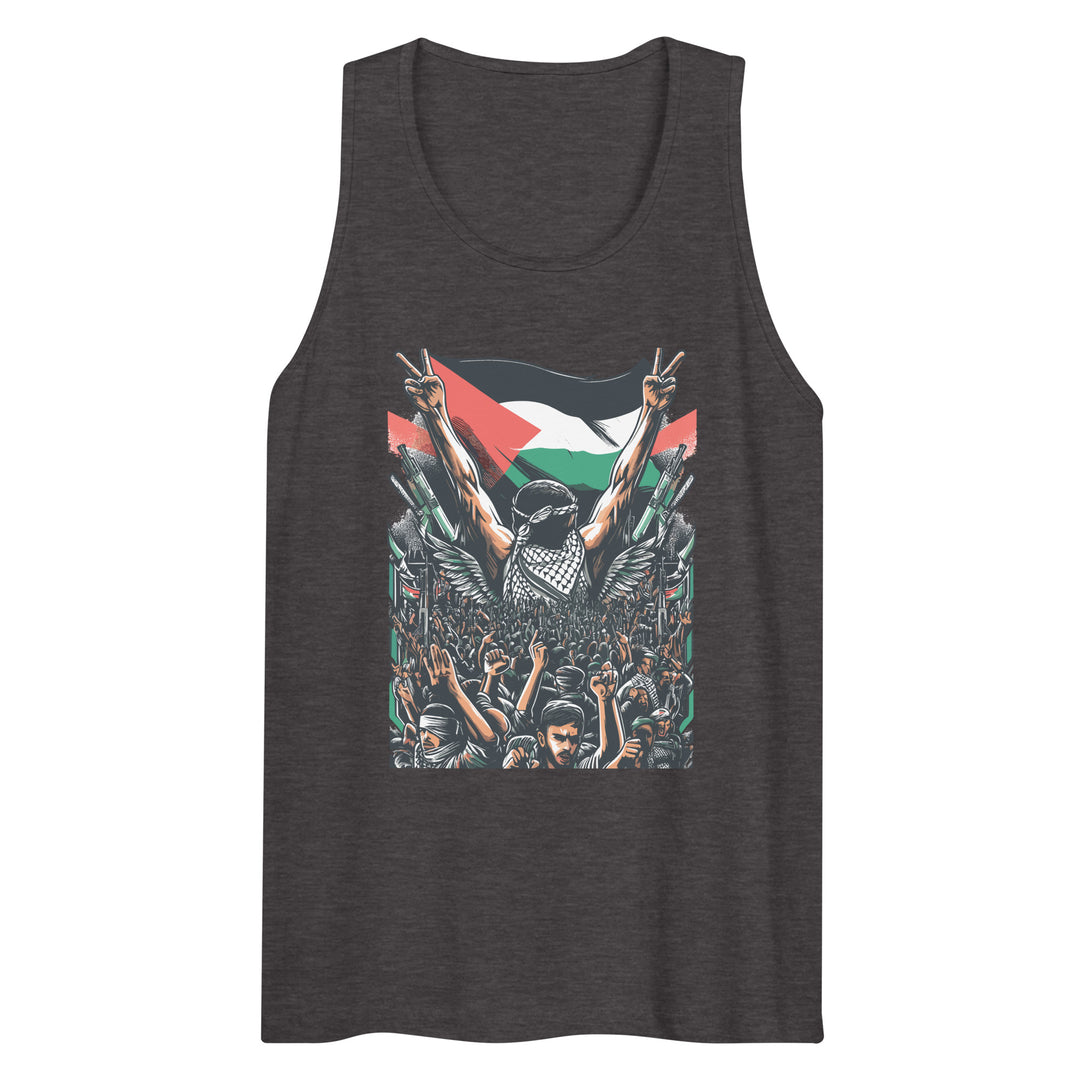 Men’s premium tank top - Art by Moh, Mens Premium Tank Top Charcoal Heather
